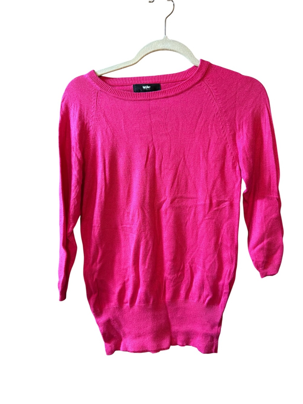 Mossimo Supply Co. Bright Fuchsia Scoop Neck Sweater